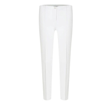 Skinny Fit Pique Cotton Cropped Trousers