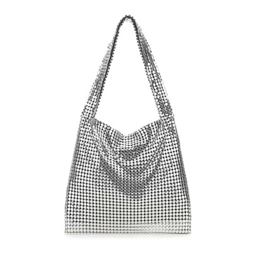 Metal Mesh Pixel Shoulder Bag