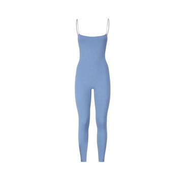Blue Elastic Jumpsuit, Made in Italy