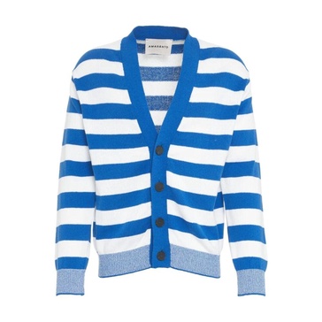 Blue Striped Cardigan Knitwear