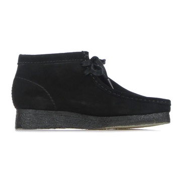 Black Suede Wallabee Boot High Moccasin