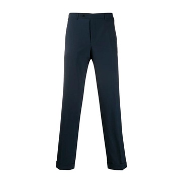 Blue wool slim dress pants