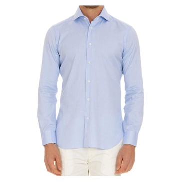 Clear Blue Striped Tailored Cotton Shirt