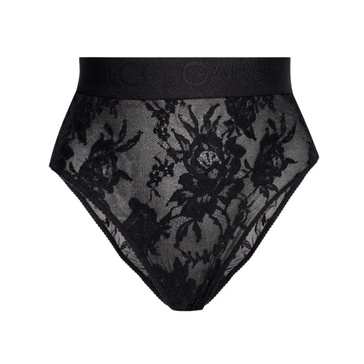 Black Lace High-Rise Briefs