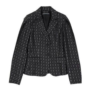 Black Wool Logo Jacket