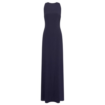 Black Satin Lace Back Dress