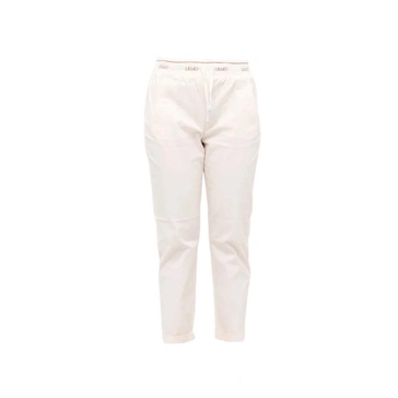 White Straight Leg Cotton Pants