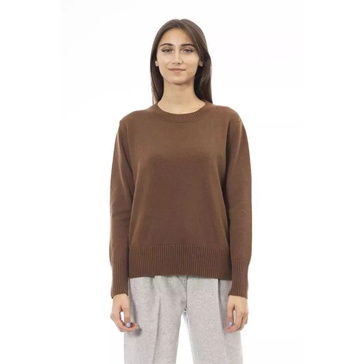 Luxury Cashmere Crew Neck Sweater Brown