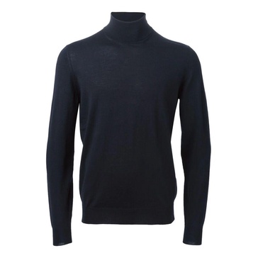 Navy Blue Merino Turtleneck