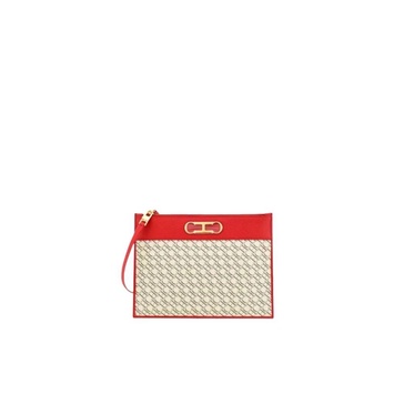 Red Insignia Canvas and Leather Pouch