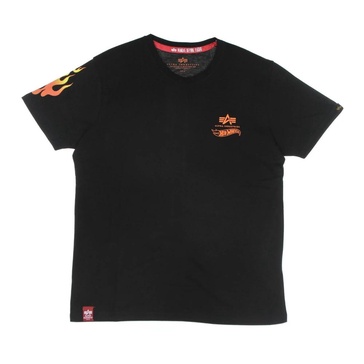Flame Print Hot Wheels Black Tee