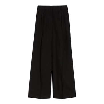 Wide Viscose and Linen Trousers