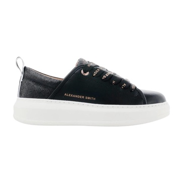 Black Vegan Leather Sneakers