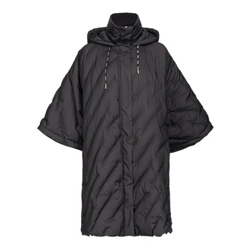 Quilted Cape-Style Down Jacket