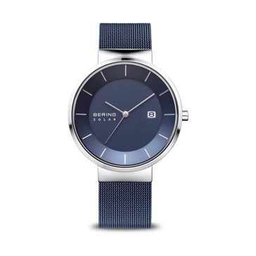 Men's Solar Watch 39 mm 5 ATM Solar Slim Design Bracelet Milanese 14639-307