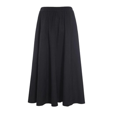 Black Flared Skirt Kumamoto Model
