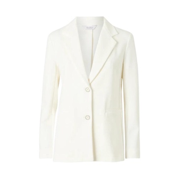 White Blazer in Soft Jersey Milano Stitch