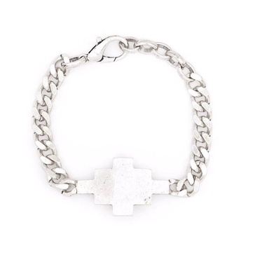 Silver Cross Choker Bracelet