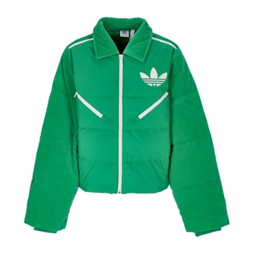 Velvet Puffer Green Jacket
