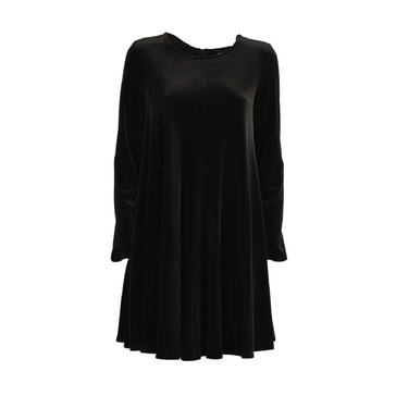 Zippered Chenille Flared Dress