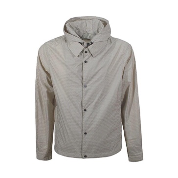 Grey Logo Motif Coat with Removable Bib