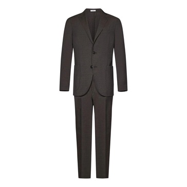 Brown Wool Blazer and Trousers Set