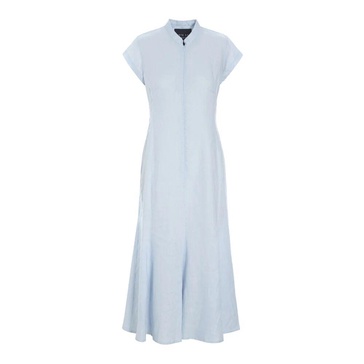 Airy Linen Dress Cool Blue