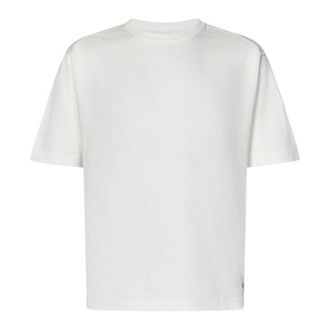 White T-shirts and Polos with Logo Patch