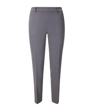 Cigarette Leg Trousers with Elastic Belt