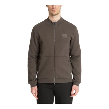 Plain Zip-Up Sweatshirt with Logo Pockets