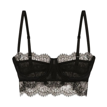 Black Lace Bralette Sweetheart Neckline