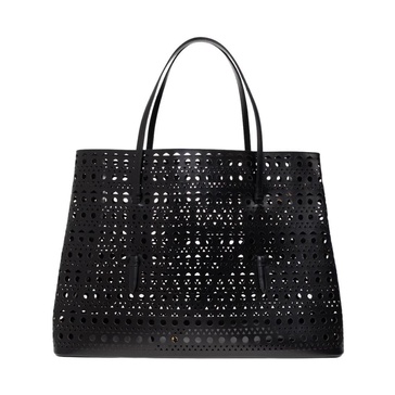 Mina openwork shopper bag