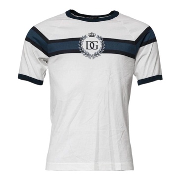 White Logo Print Crew Neck T-shirt