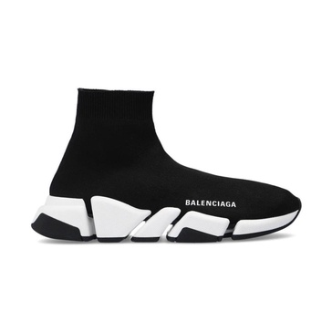 Women's Speed 2.0 Recycled Knit Sneaker With Bicolor Sole in Black/white