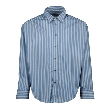 Blue and white striped shirt