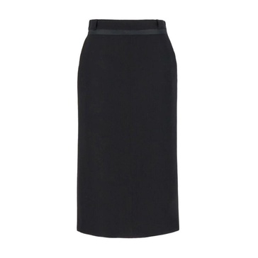 Fendi Virgin Wool Grain De Poud Skirt Women