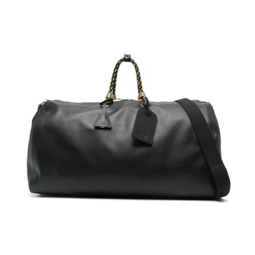Black Top Zip Bag with Handles