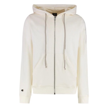 Contrasting logo full zip hoodie