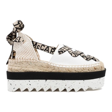 Gaia lace-up espadrilles in Camelia