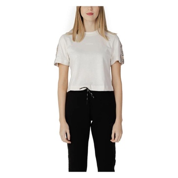 Beige Cotton T-shirt with Round Neck