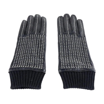 Black Lambskin Leather Gloves