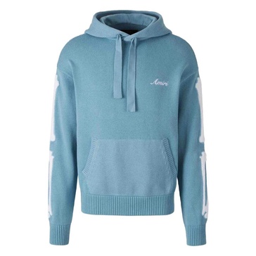 Clear Blue Hooded Cotton Sweater