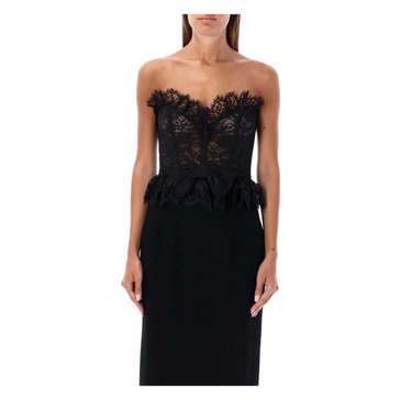 Black Lace Bustier Top