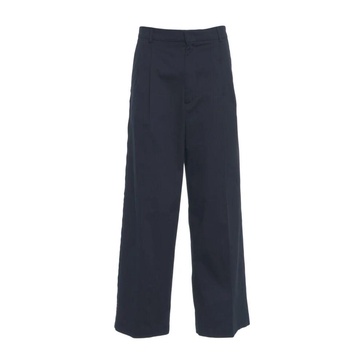 Blue Pleated Wide Leg Pants