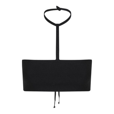 Halterneck bandeau top from Andreadamo featuring black