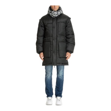 Hooded Down Jacket with Logo