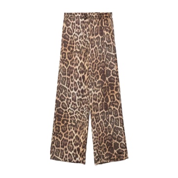 Brown Elasticated Drawstring Trousers with Logo
