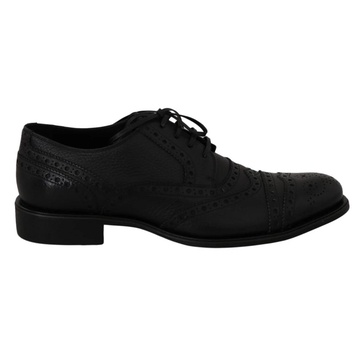 Elegant Wingtip Derby Shoes in Dark Blue