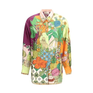 Floral Silk Shirt Relaxed Fit