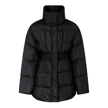 Black Puffer Jacket High Collar